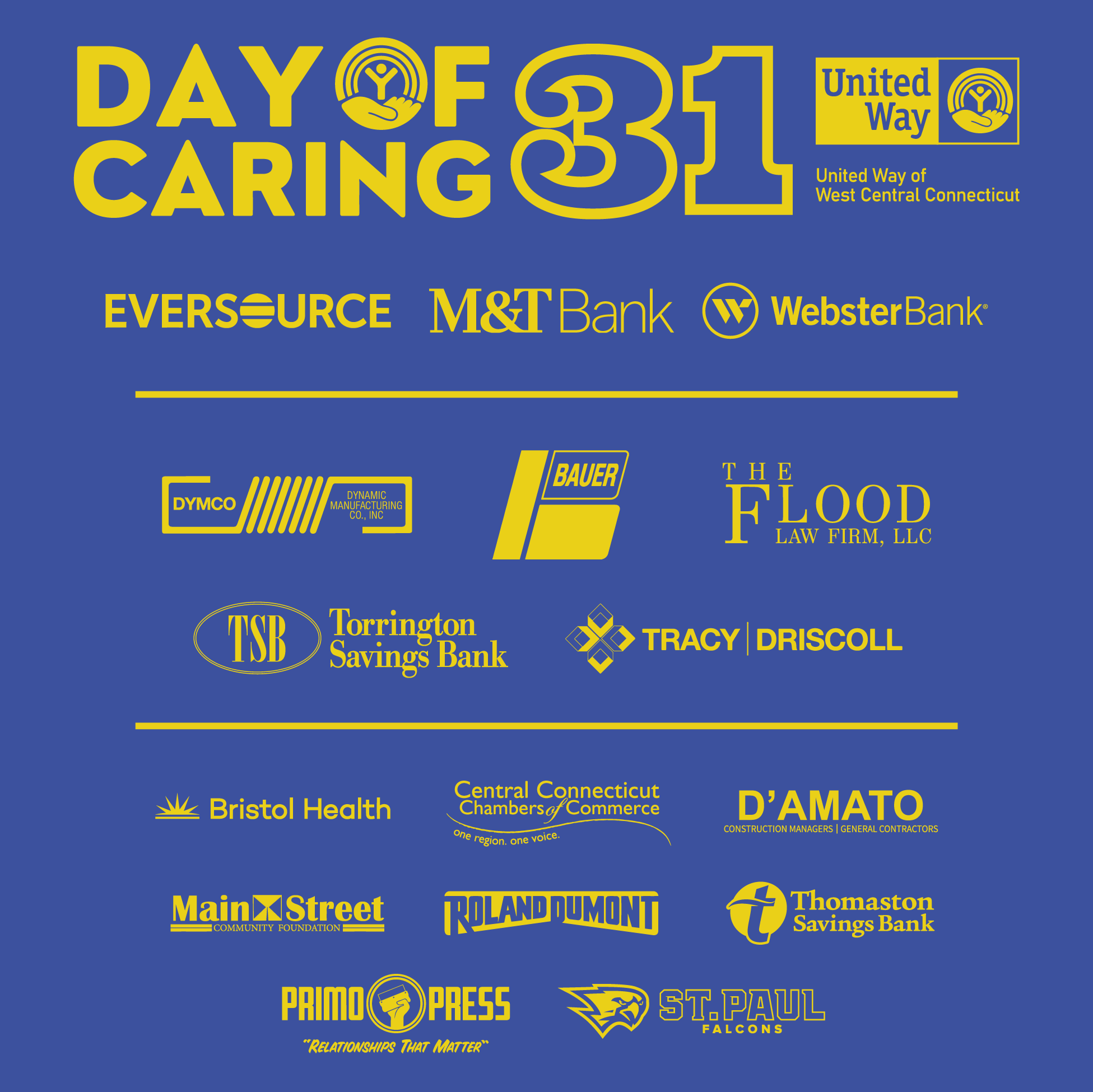 Day of Caring back of shirt