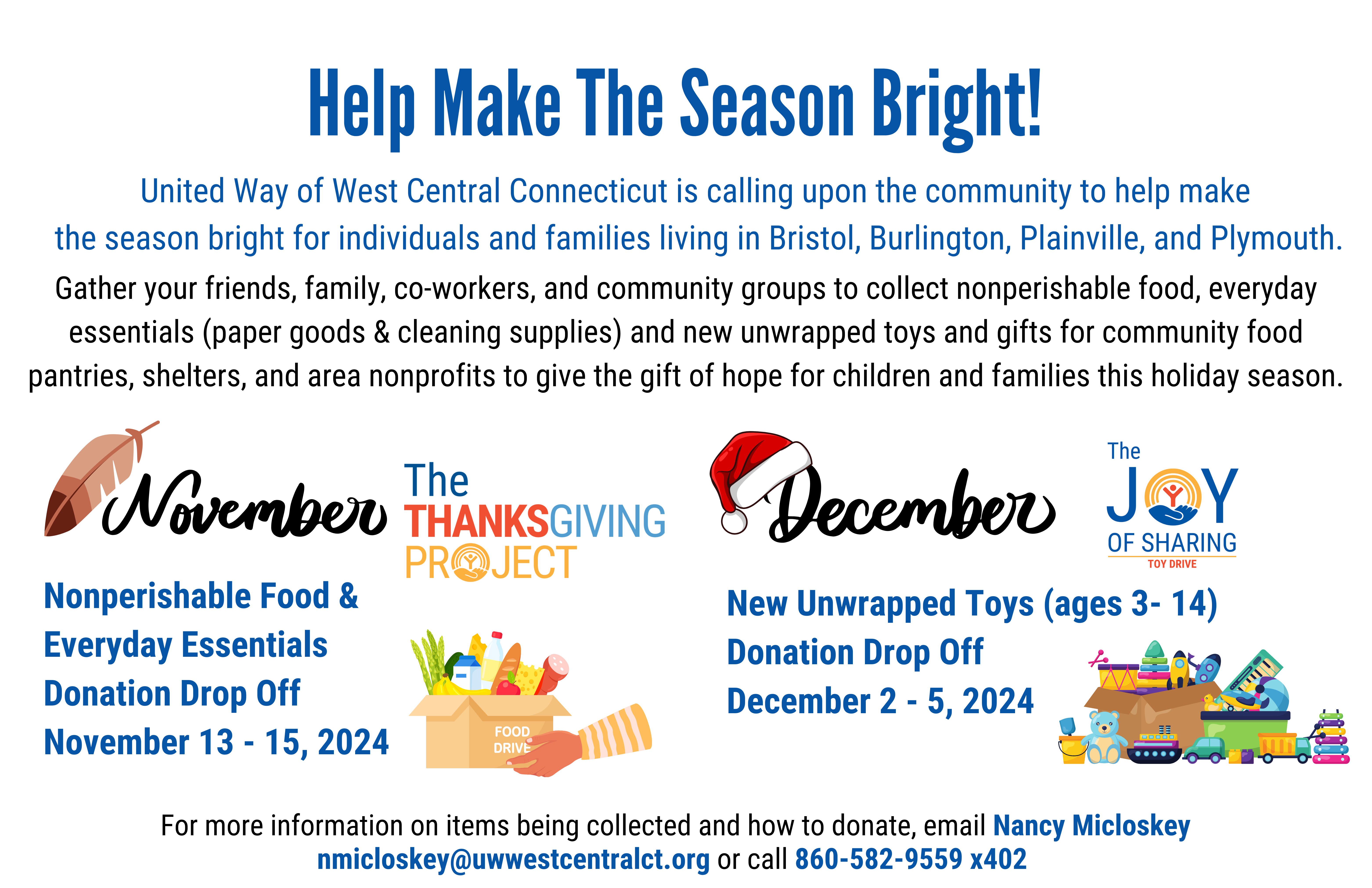 The Thanksgiving Project and Joy of Sharing holiday collection drive