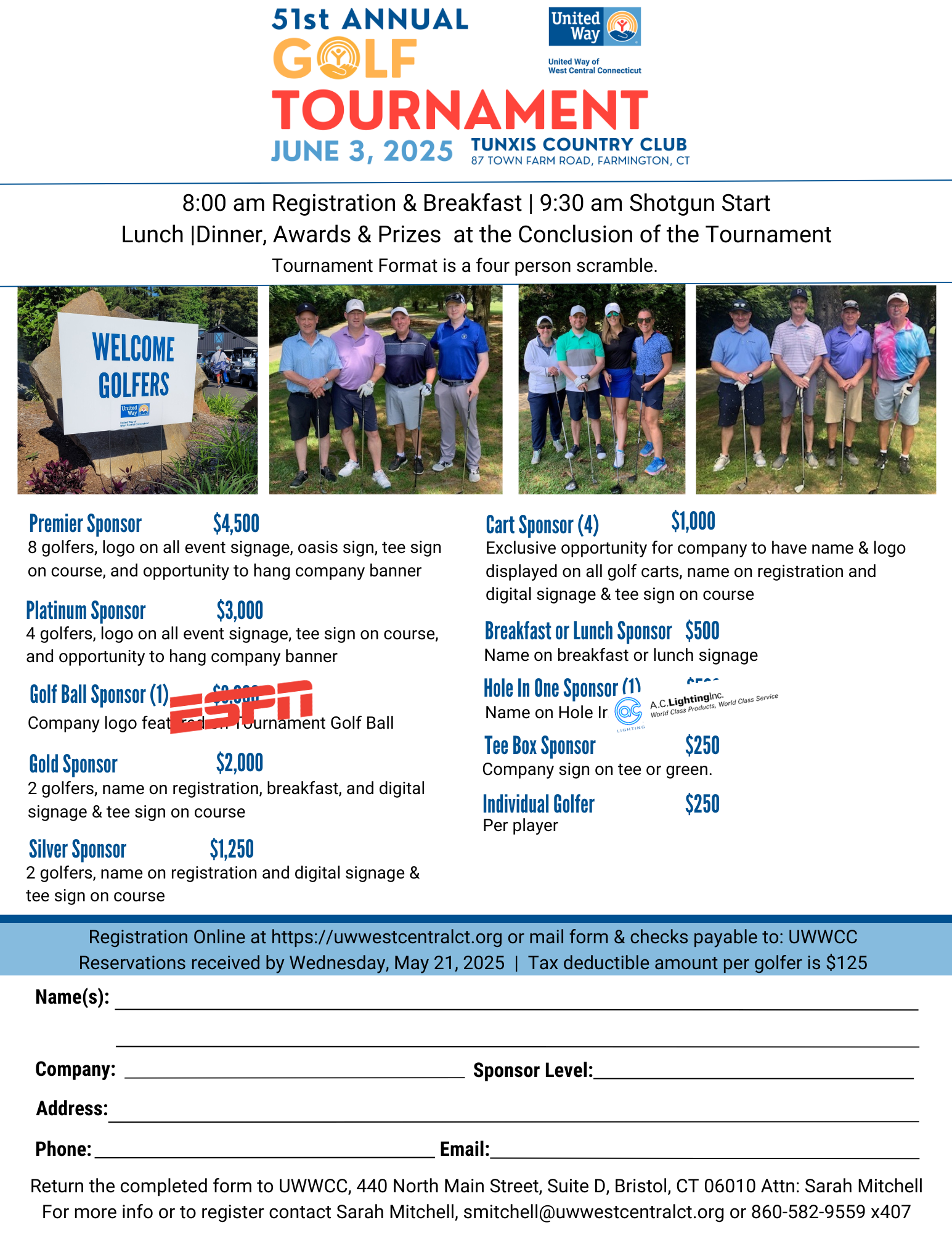 2025 Golf Tournament Registration Now Open