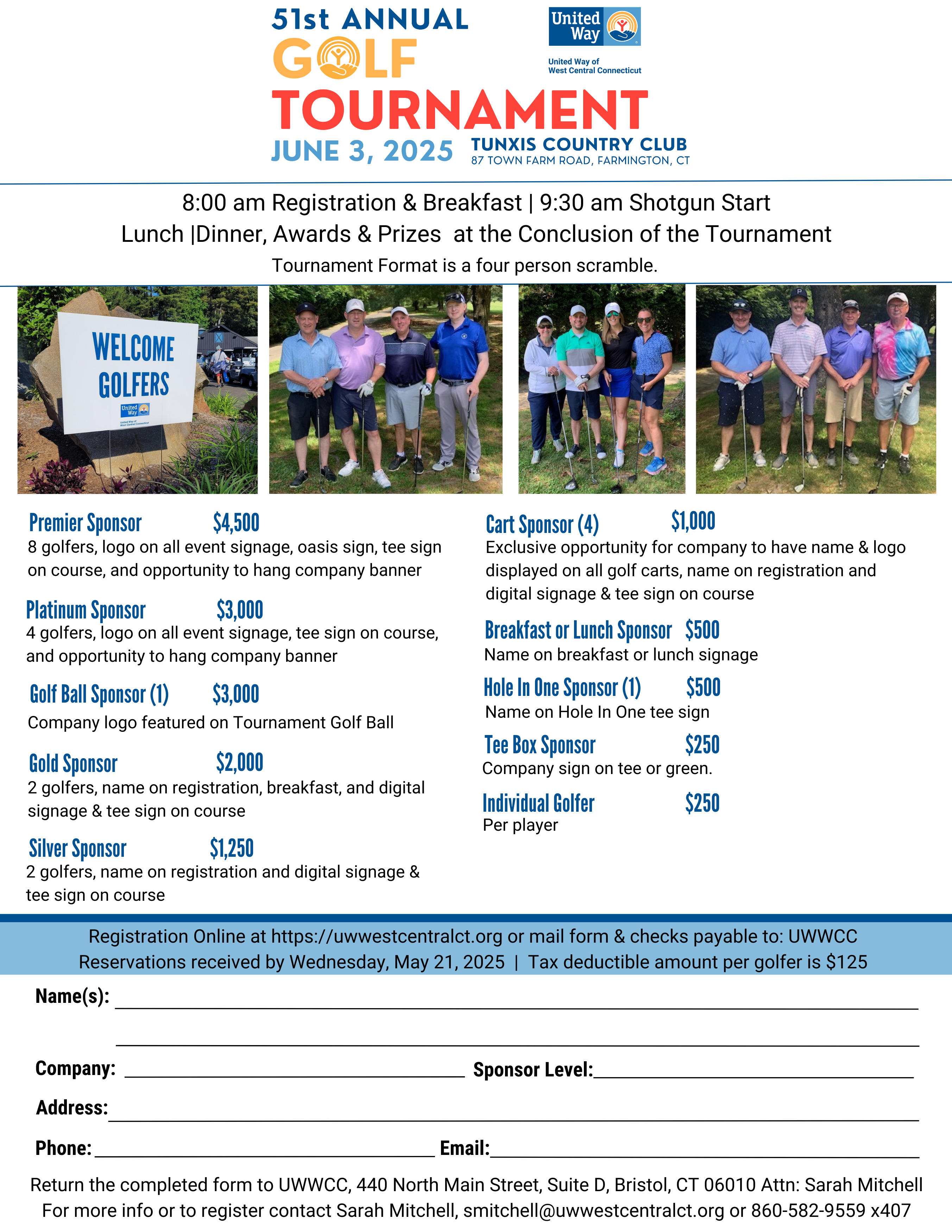 2025 Golf Tournament Registration Now Open