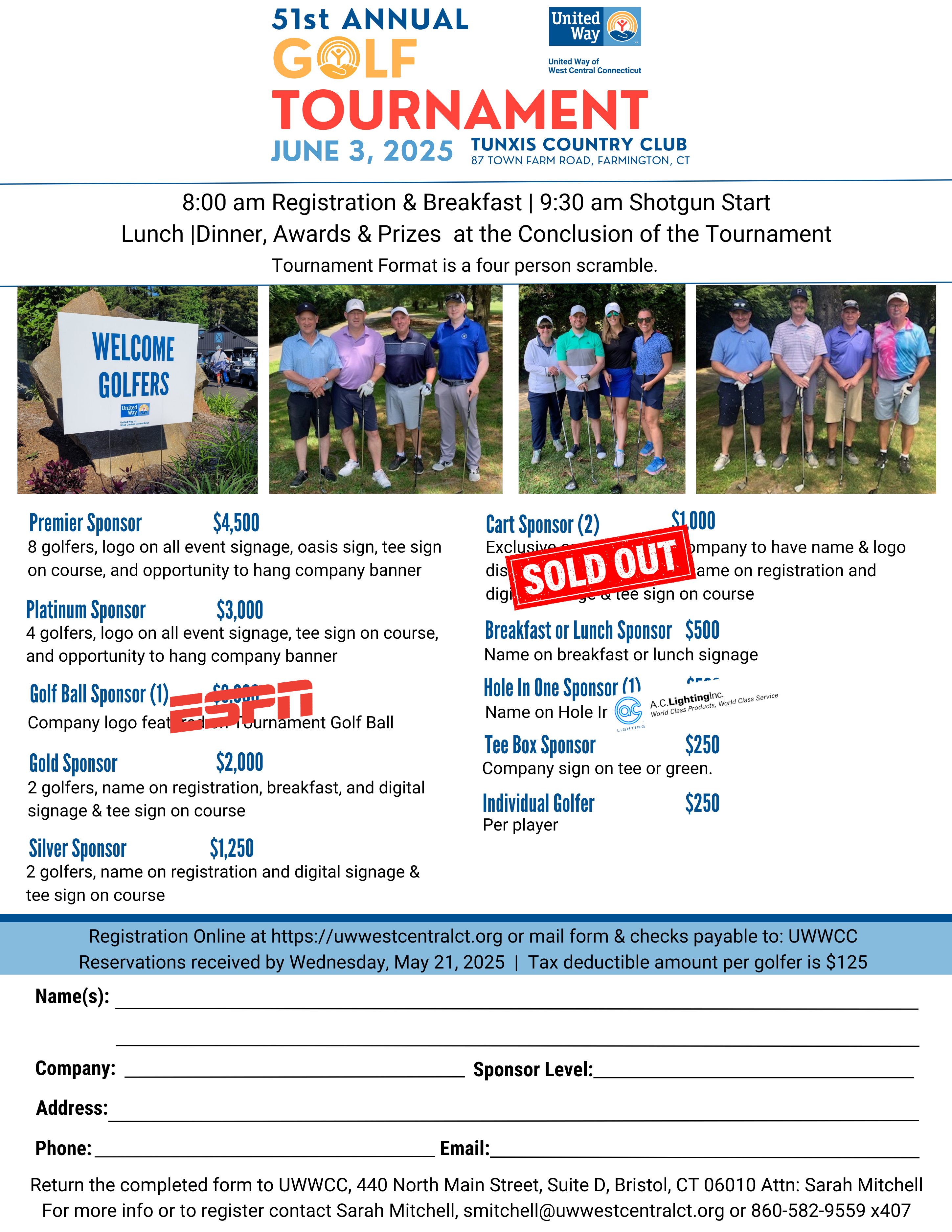 2025 Golf Tournament Registration Now Open